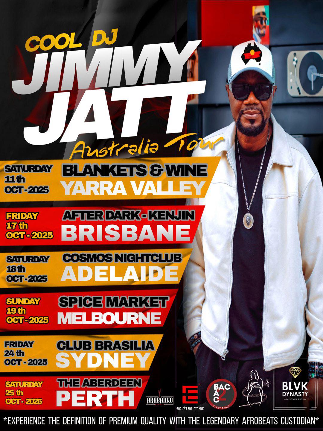 Cool DJ Jimmy Jatt — Australia Tour 2025 poster